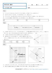 中3理科 プリントの見本